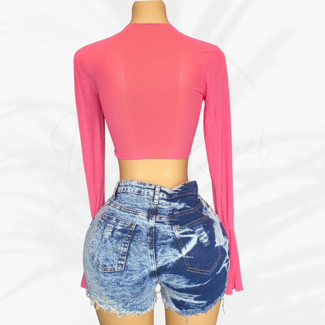 Denim Short Set
