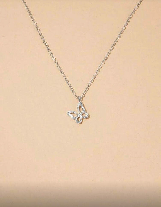 Silver Butterfly Necklace