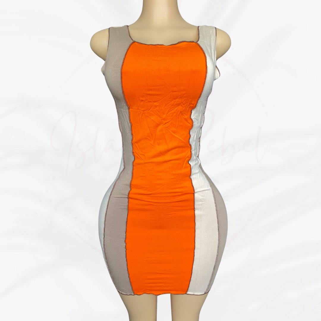 Fall Vibes Colorblock Dress