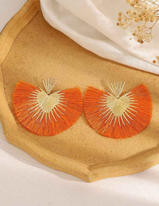 Pumpkin Spice Tassel Earrings