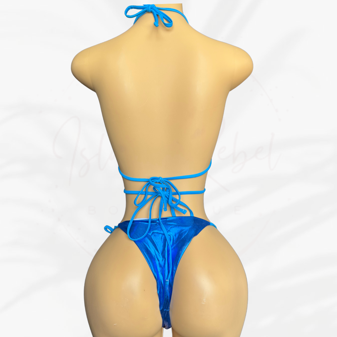 Metallic Rhinestone Bikini