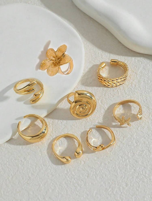 Eight Piece Ring Set