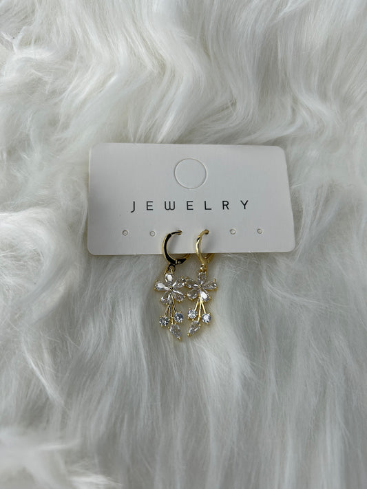 Small Flower Drop Earrings