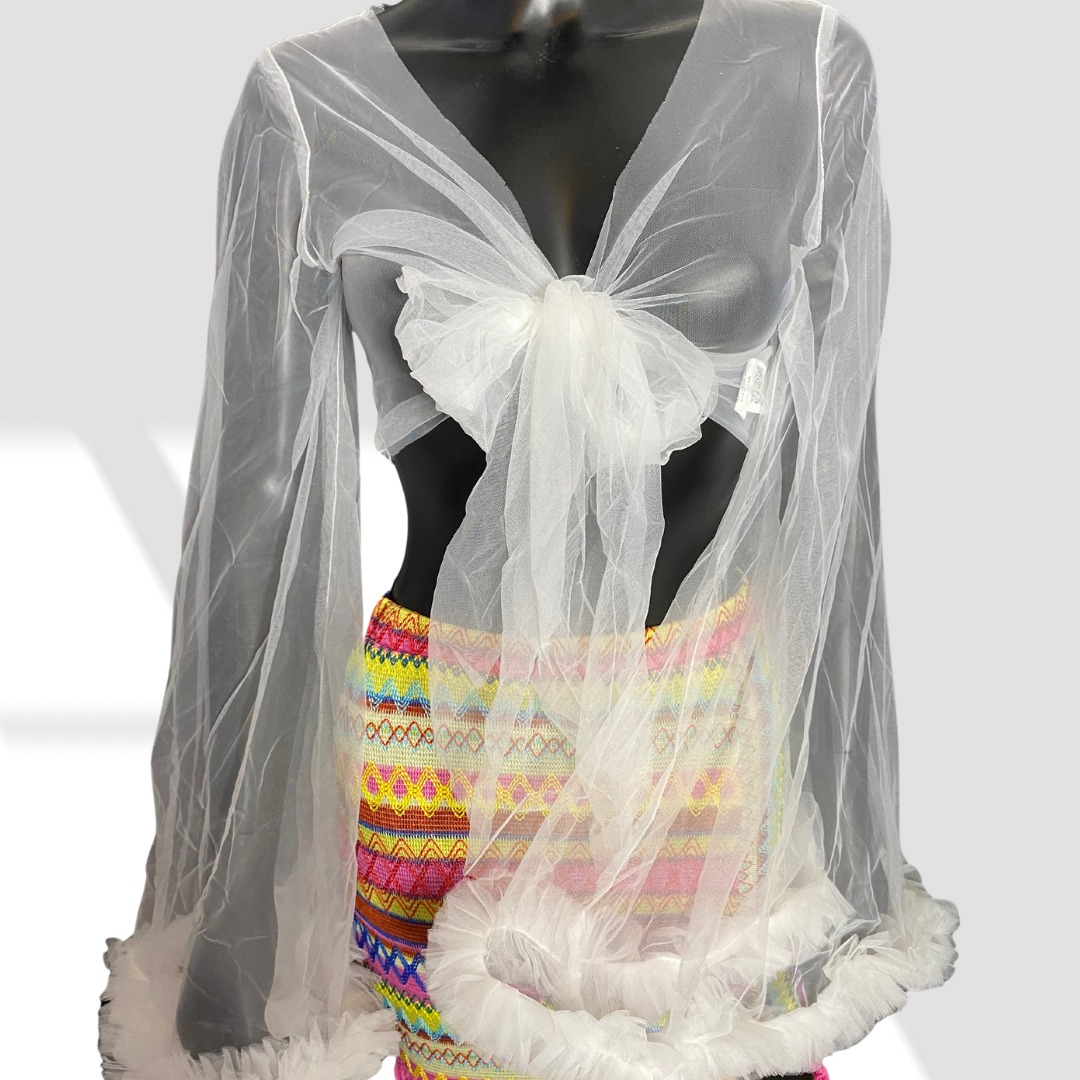 Bell Sleeve Sheer Top
