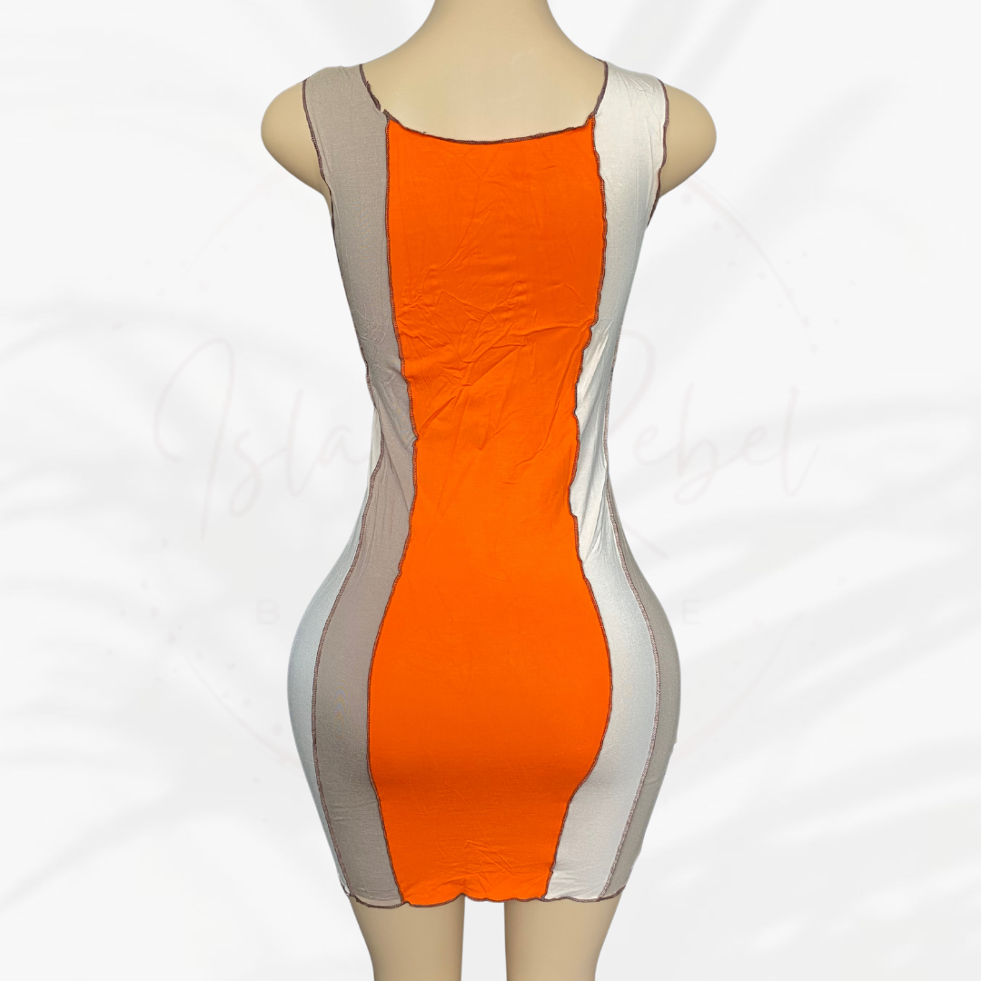 Fall Vibes Colorblock Dress