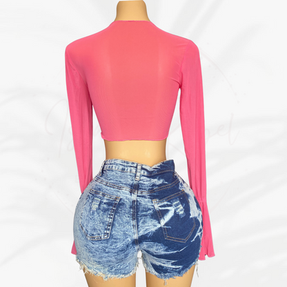 Denim Short Set