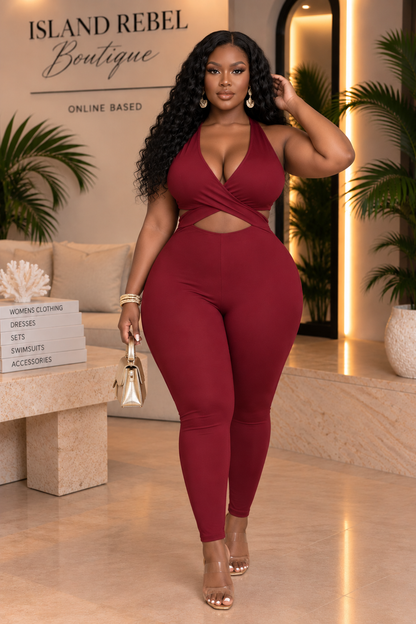 Cherry Blossom Plus Jumpsuit