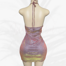 Load image into Gallery viewer, Peek-a-Boo Metallic Dress
