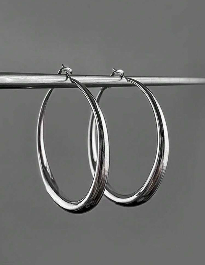 Silver Minimalist Hoops