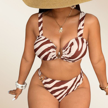 Printed Plus Tankini Set