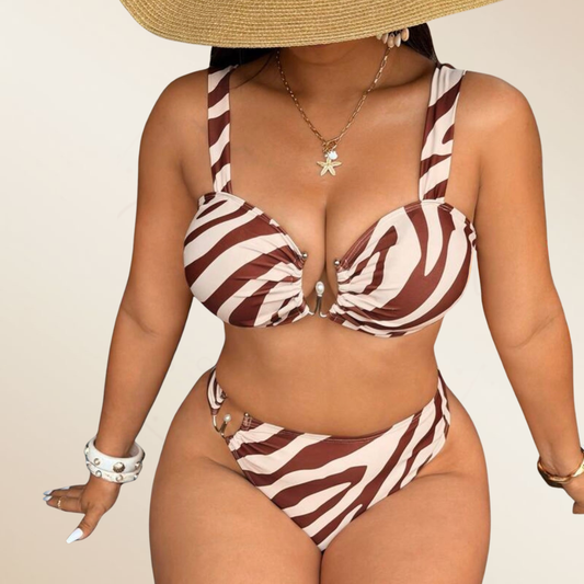Printed Plus Tankini Set