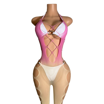 Cotton Candy Bikini Set with Coverup