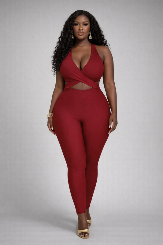 Cherry Blossom Plus Jumpsuit