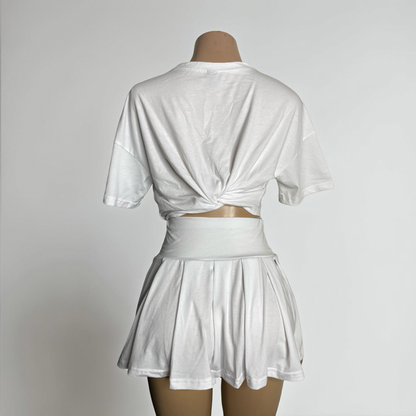 Mini Pleated Skirt Set