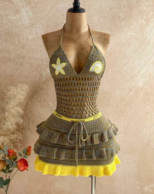 Wild Flower Crochet Dress
