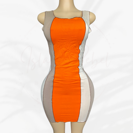 Fall Vibes Colorblock Dress