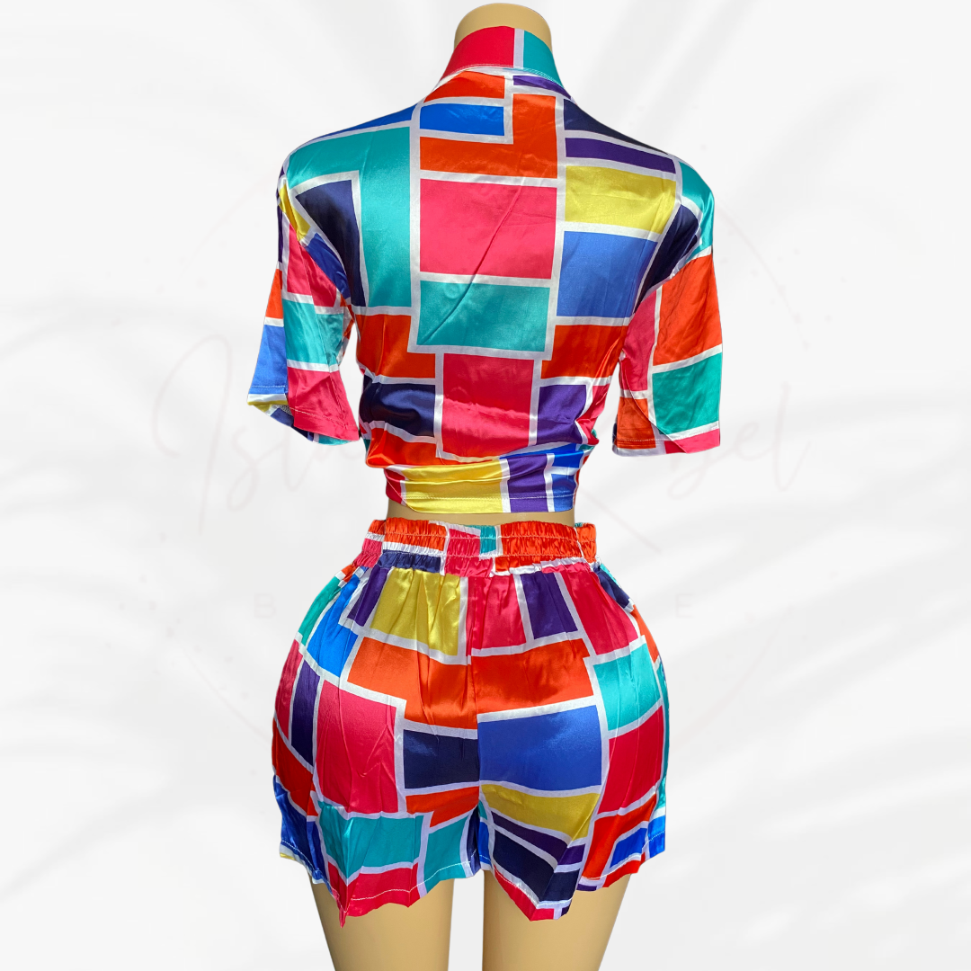 Candy Cane Shorts Set