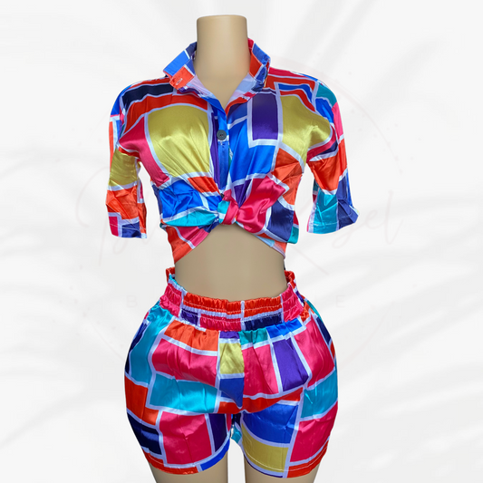 Candy Cane Shorts Set