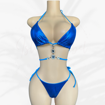 Metallic Rhinestone Bikini
