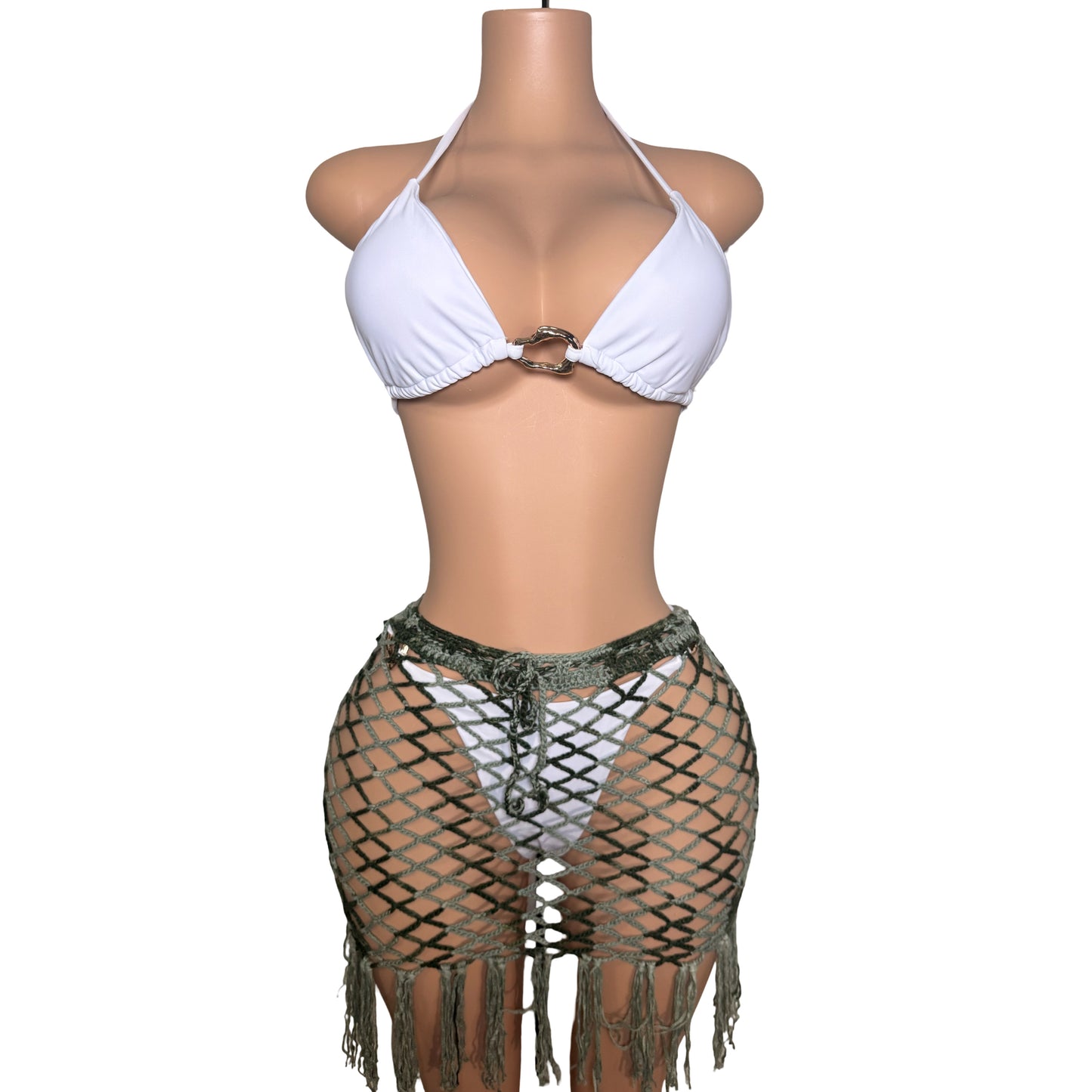 Three Piece Bikini Set with Coverup