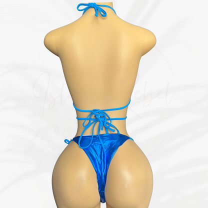 Metallic Rhinestone Bikini