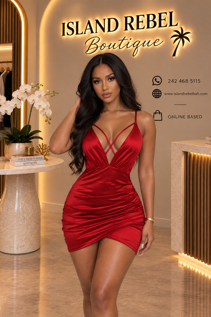 Rogue Satin Red Dress