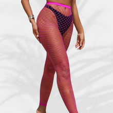 Load image into Gallery viewer, Pink Fishnet Coverup Pants
