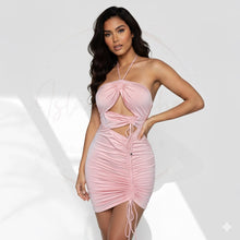 Load image into Gallery viewer, Peach Drawstring Dress
