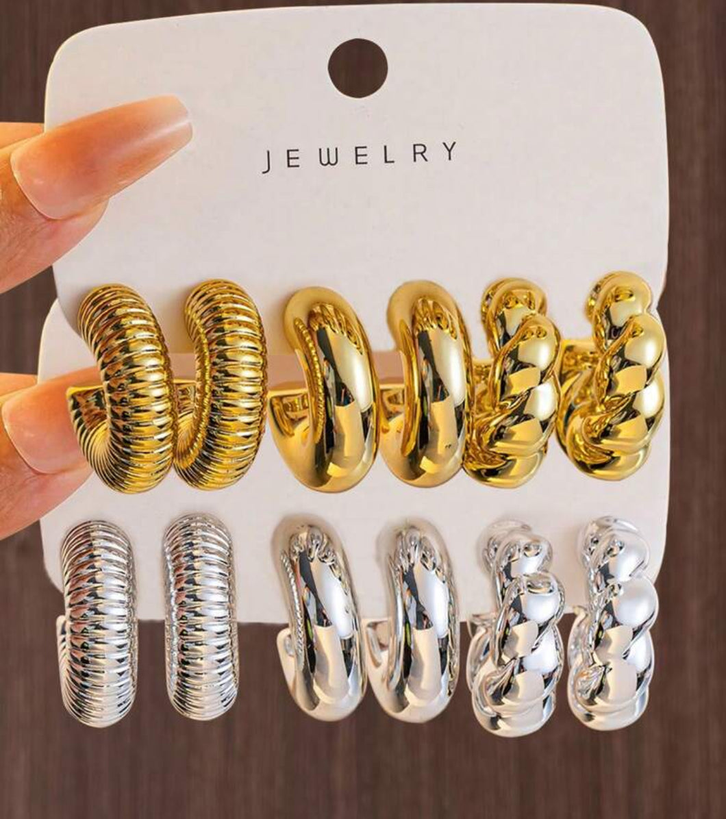 Gold & Siver Water Drop Earrings