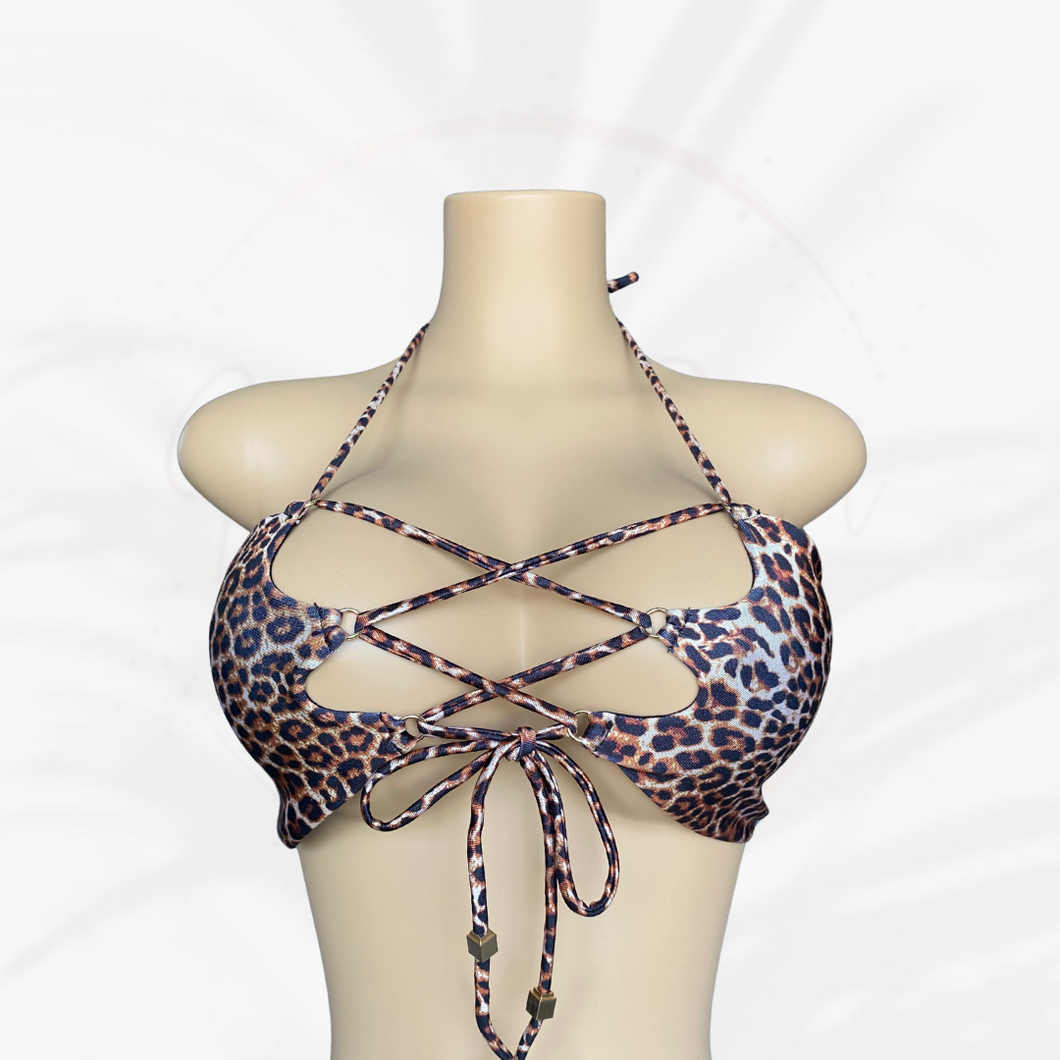 Leopard Bikini Top