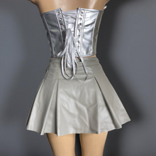 Load image into Gallery viewer, Leather Corset Skort Set
