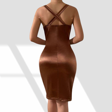 Load image into Gallery viewer, Melanin Drop Ruched Dress
