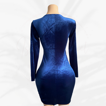 Sapphire Velvet Dress