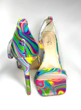 Load image into Gallery viewer, Square Open Toe High Heels
